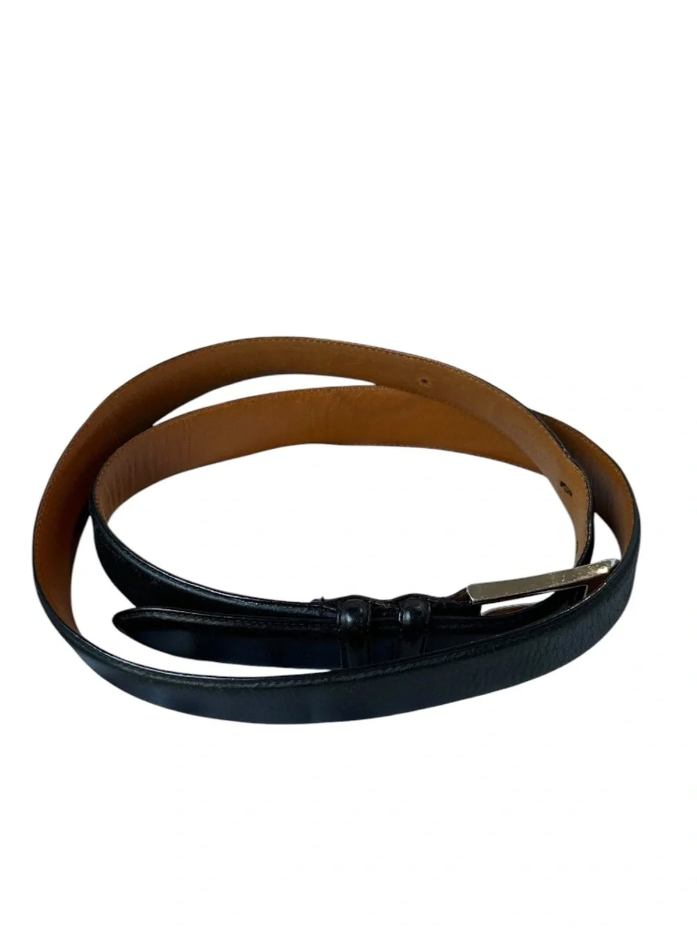 Genuine POLO Ralph Lauren Black Classic Leather Women's Dress Belt Size 38/95